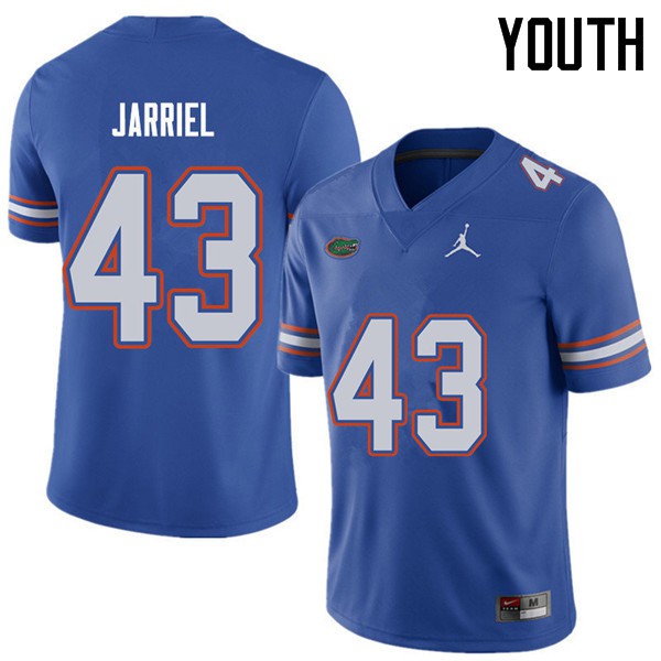 Jordan Brand Youth #43 Glenn Jarriel Florida Gators College Football Jersey Royal